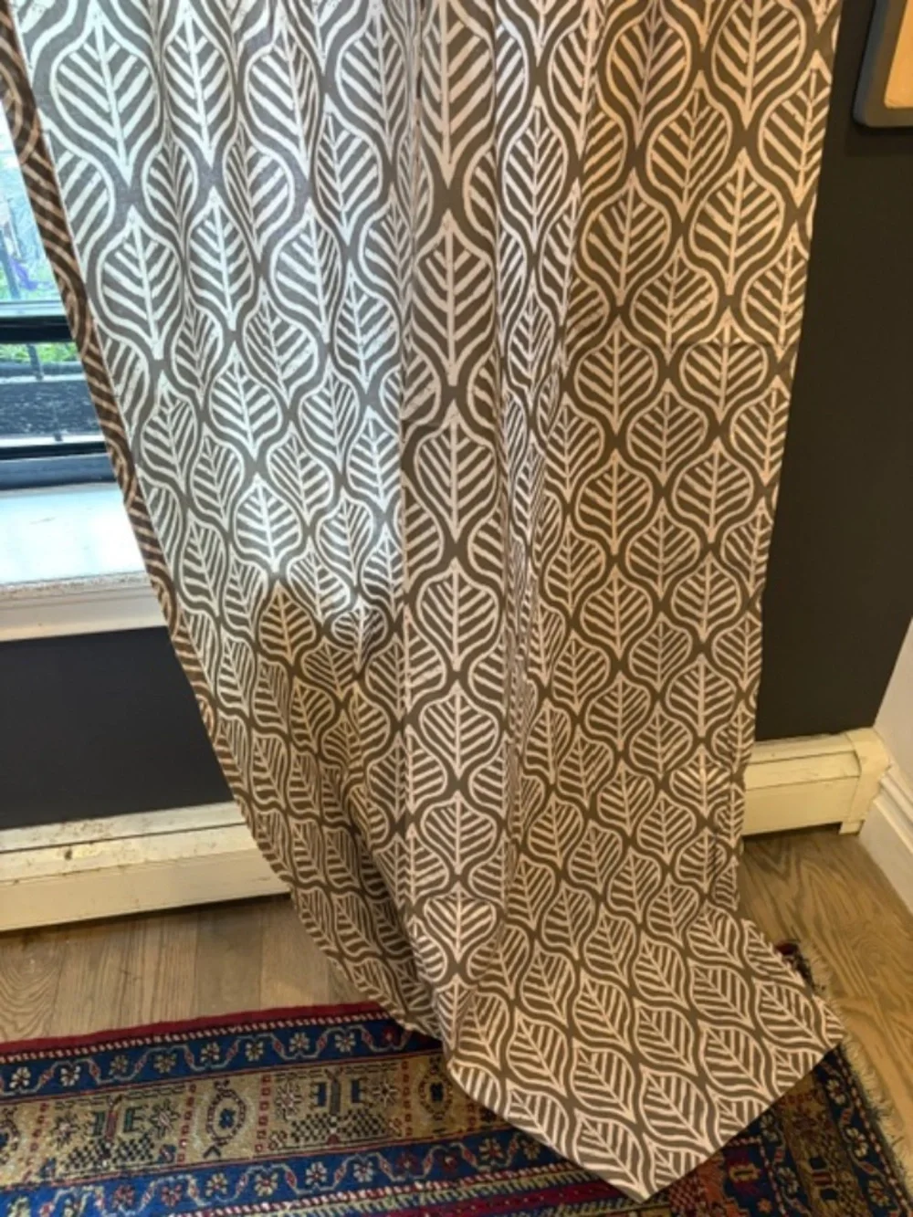 West Elm Curtains with Pretty Block Print